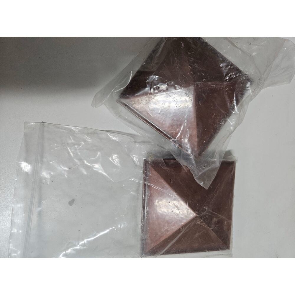 2x New 4x4 Post Caps Aluminum Pyramid Post Caps Cover Fence Deck Post CAPS